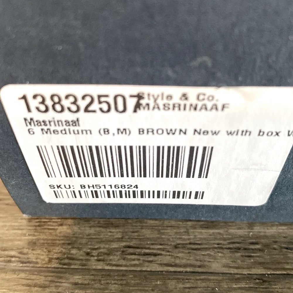 NIB [Style & Co.] Masrinaa Brown Leopard Ankle Block Heel Booties Women’s Sz 6 - Picture 14 of 14